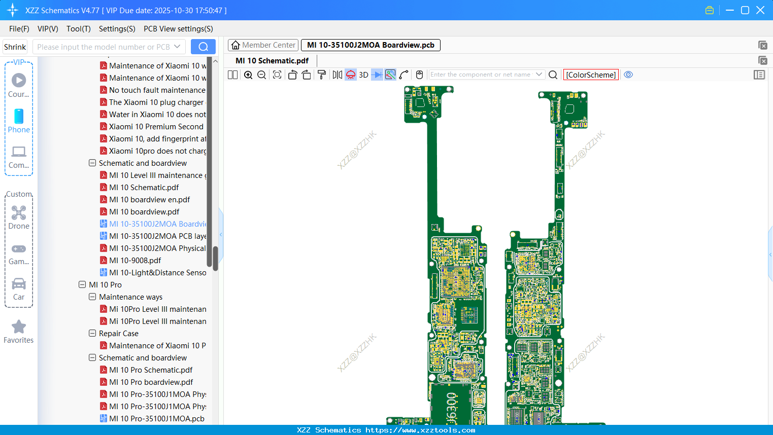 Xiaomi MI 10-35100J2MOA Boardview